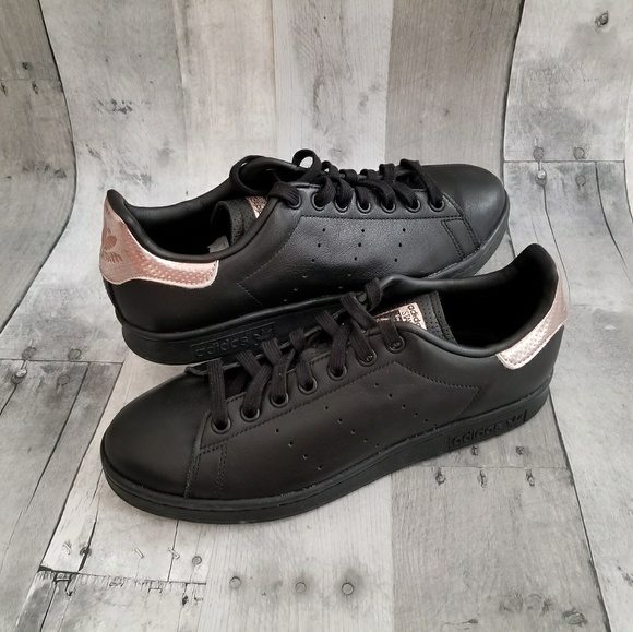 Adidas Stan Smith Rose Gold Black shoes sneakers - Picture 3 of 8